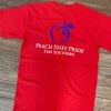 T-Shirts Peach State Pride Stay Southern Red And Blue T Shirt