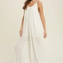 Purple Door Boutique New Arrivals Best Ivory Relaxed Fit Jumpsuit