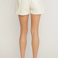 Purple Door Boutique Summer Nights Ivory Leather Shorts