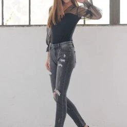 Kan Can Jeans Kan Can Light Black Skinny Jeans