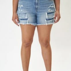 Kan Can Jeans Kan Can High Rise Mom Denim Shorts