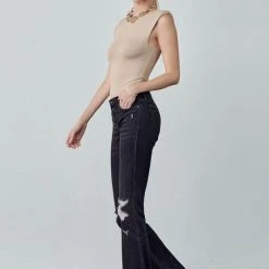 Kan Can Dark Grey Flare Jeans Ladies'