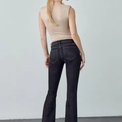 Kan Can Dark Grey Flare Jeans Ladies'