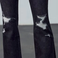 Kan Can Dark Grey Flare Jeans Ladies'