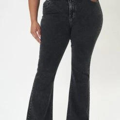 Ladies' Kan Can Ultra High Rise Black Flare Jeans
