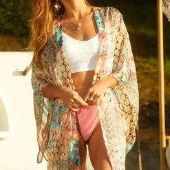 Purple Door Boutique New Arrivals Japanese Floral Multicolor Kimono