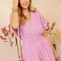 Purple Door Boutique New Arrivals Sunset Cruise Lavender Romper
