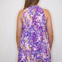 Purple Door Boutique Lovely Lavender Printed Dress