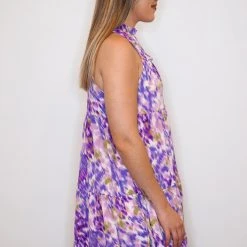 Purple Door Boutique Lovely Lavender Printed Dress