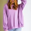 Purple Door Boutique Saturday Morning Washed Lavender Hoodie
