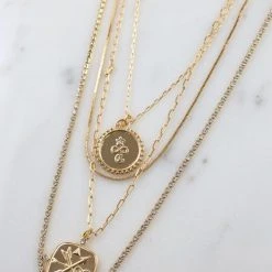 Purple Door Boutique Corrales Layered Coin Necklace Jewelry