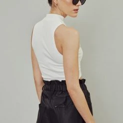 New Arrivals Kan Can Faux Leather Black Shorts
