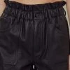 New Arrivals Kan Can Faux Leather Black Shorts