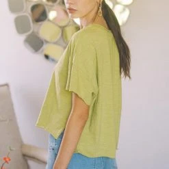 Purple Door Boutique Lakeside Lemon Grass Crop Top