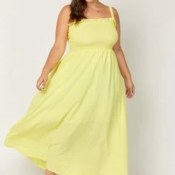 Purple Door Boutique Forever Vacation Lemon Maxi Dress New Arrivals