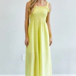 Purple Door Boutique Forever Vacation Lemon Maxi Dress New Arrivals