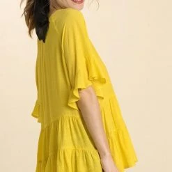 Purple Door Boutique Brighter Days Lemon Babydoll Top