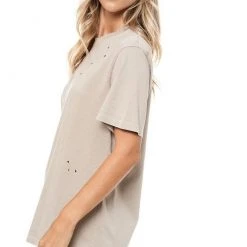 Purple Door Boutique Leopard Print Skull Taupe Tee New Arrivals