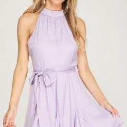 Purple Door Boutique Summer Kisses Lilac Swing Dress