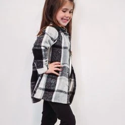 Purple Door Boutique Youth Black And White Plaid Shacket New Arrivals