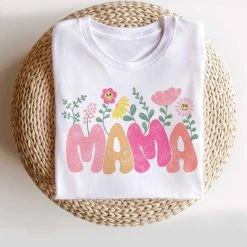 Purple Door Boutique Floral Mama White Graphic Tee New Arrivals