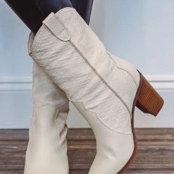 Mia New Arrivals Raylyn Ivory Cowgirl Boots