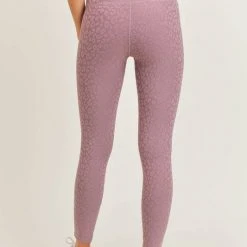 Mono B Athleisure Mono B Mauve Leopard Print Leggings