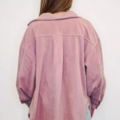 Purple Door Boutique New Arrivals Better With Fleece Mauve Jacket