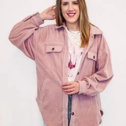 Purple Door Boutique New Arrivals Better With Fleece Mauve Jacket