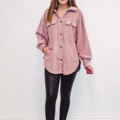 Purple Door Boutique New Arrivals Better With Fleece Mauve Jacket