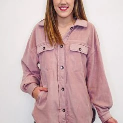 Purple Door Boutique New Arrivals Better With Fleece Mauve Jacket