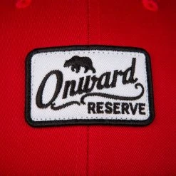Hats Onward Reserve 'Patch' Trucker Hat - Red/Black