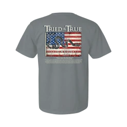 Tried And True Join Or Die Flag Short Sleeve - Granite T-Shirts