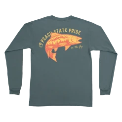 Peach State Pride 'Jumping Trout' Long Sleeve - Sage T-Shirts