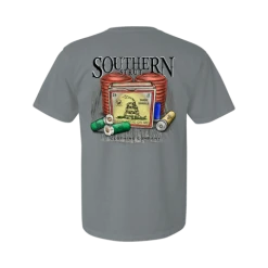 Southern Strut Don't Tread Shell Clays Short Sleeve - Granite T-Shirts