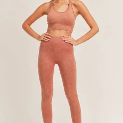 Mono B Athleisure Mocha Mousse Mono B Leggings Ladies'