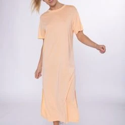 Mono B Athleisure Mono B Apricot T-Shirt Maxi Dress