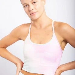 Mono B Athleisure Ladies' Mono B Rainbow Cloud Cami Top