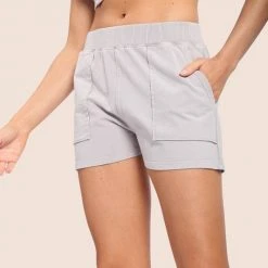 Mono B Athleisure Mono B Light Grey Shorts