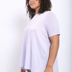 Mono B Athleisure Mono B Striped White Mesh Top