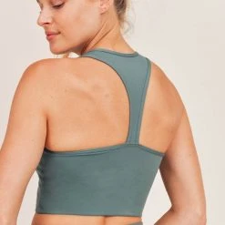 Mono B Athleisure Ladies' Mono B GREEN North Atlantic Racer Cropped Tank