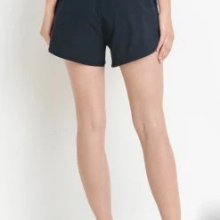 Mono B Athleisure Mono B Black Striped Active Dolphin Shorts