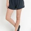 Mono B Athleisure Mono B Black Striped Active Dolphin Shorts