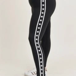 Purple Door Boutique Mono B Stars And Stripes Black Leggings