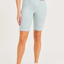 Mono B Athleisure Ladies' Mono B Camo Jacquard Surf Spray Biker Shorts