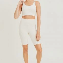 Mono B Athleisure Summer SALE Mono B Staying Sassy Natural Textured Biker Shorts