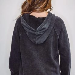 Mono B Athleisure New Arrivals Mono B Black Hooded Top