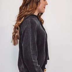 Mono B Athleisure New Arrivals Mono B Black Hooded Top