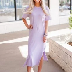 Mono B Athleisure Mono B Orchid T-Shirt Maxi Dress New Arrivals