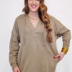 Mono B Athleisure Mono B Mushroom Longline Hoodie Pullover